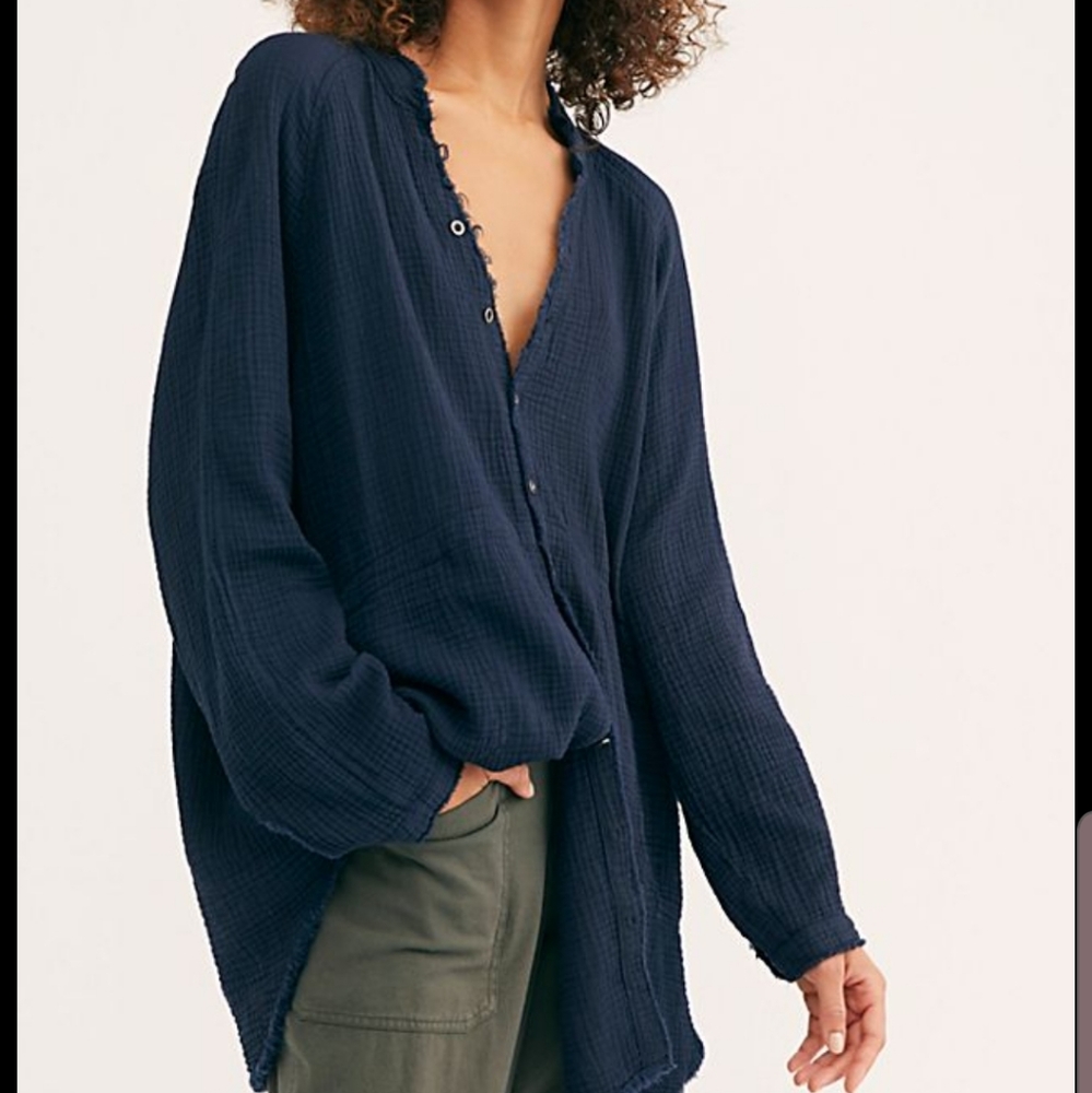 Free people summer daydream buttondown shirt XS